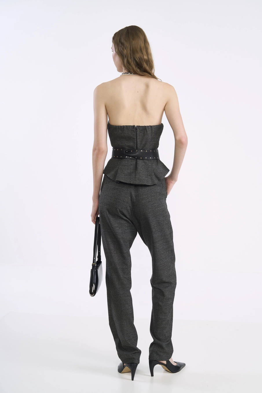 Blusa Corset Tomara Que Caia Xadrez Com Peplum Estampados