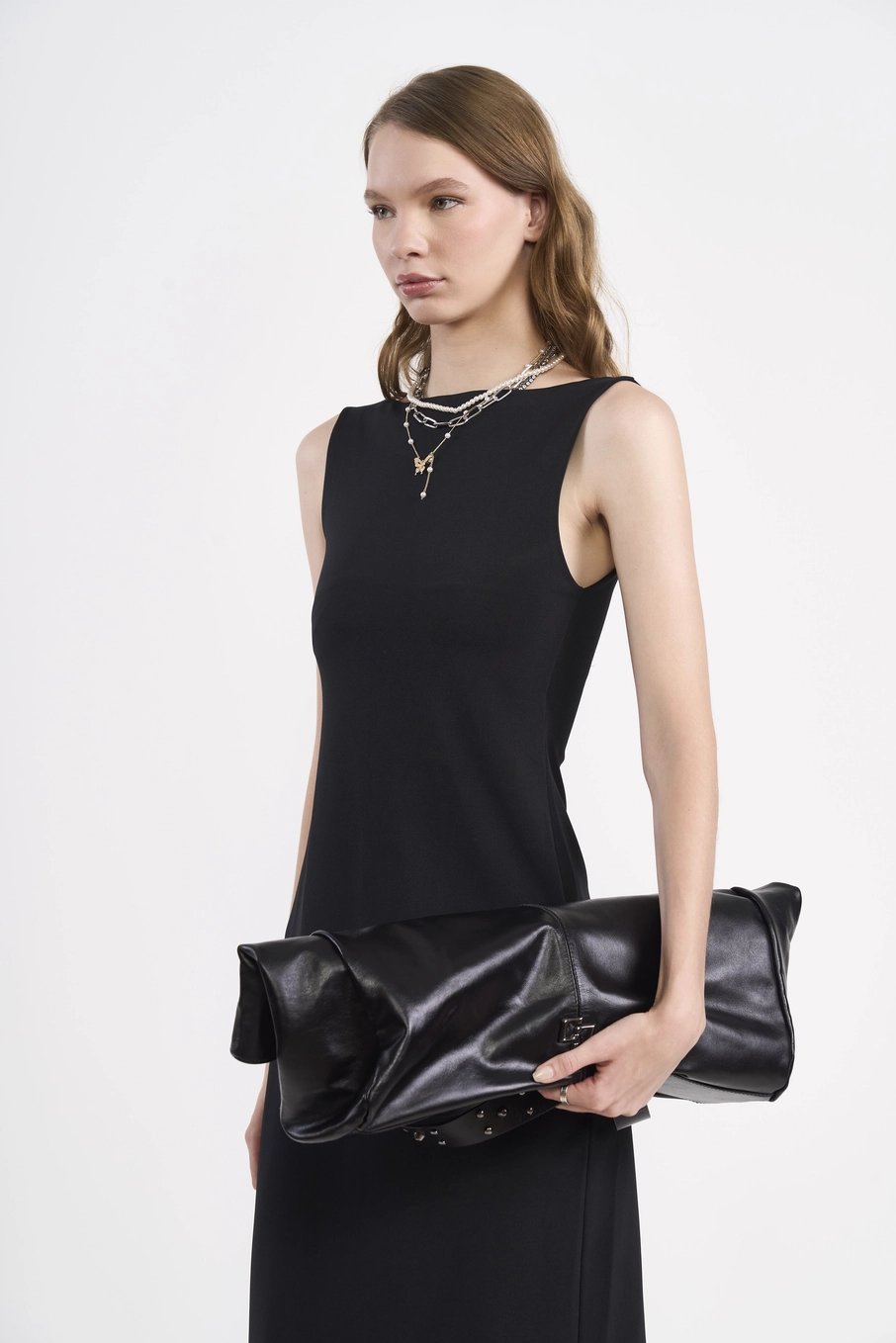 Vestido Midi Regata Nostalgic Com Zíper Preto