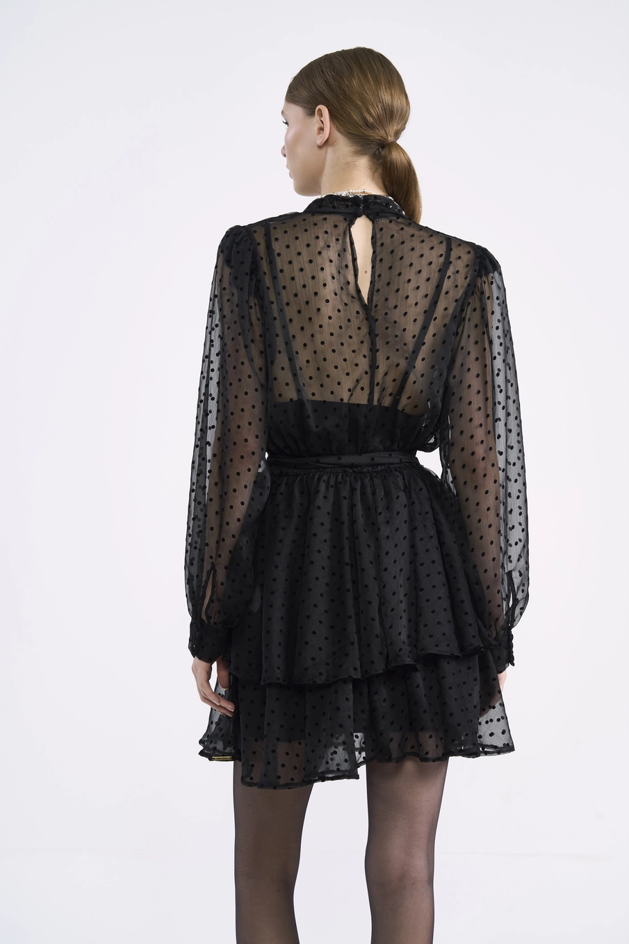Vestido Comfort Em Camadas Preto