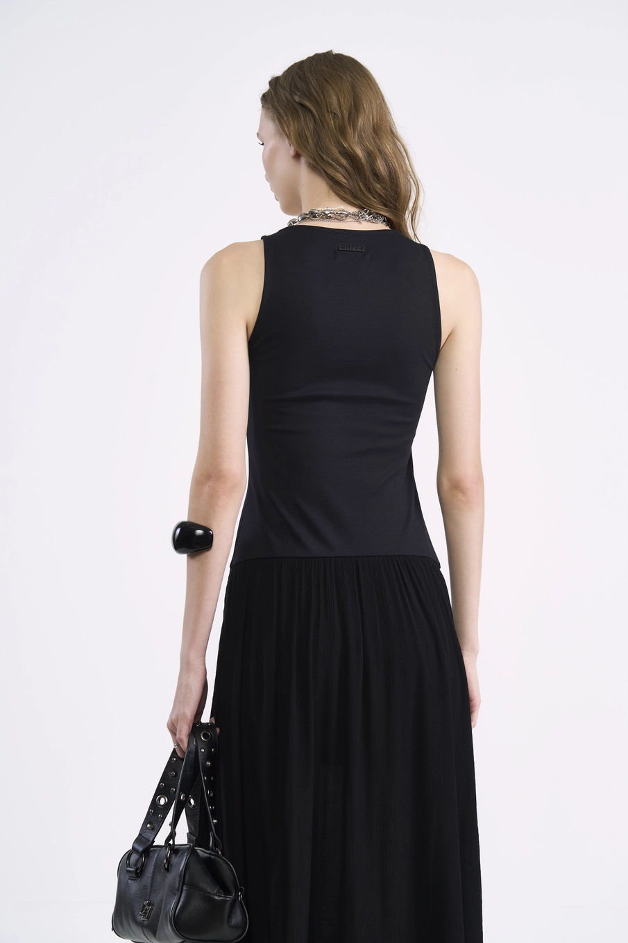 Vestido Longo Busto Ajustado Preto