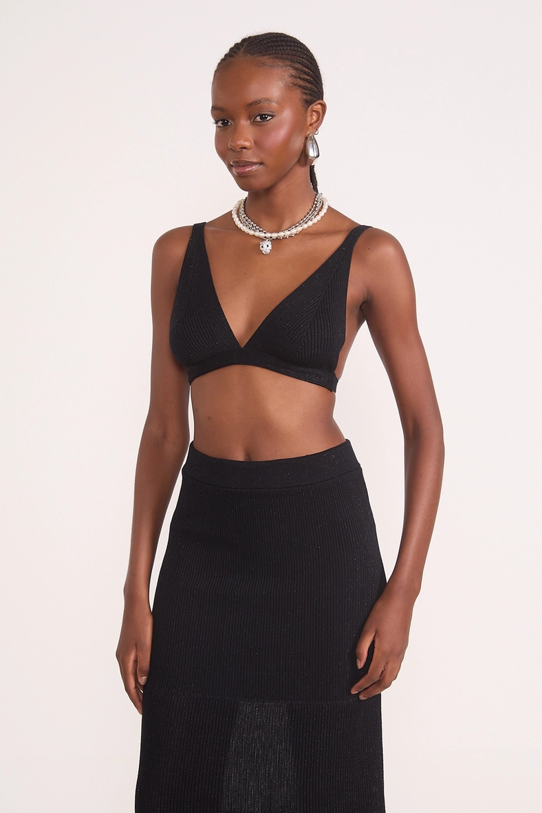Top Bralette Tricot Canelado