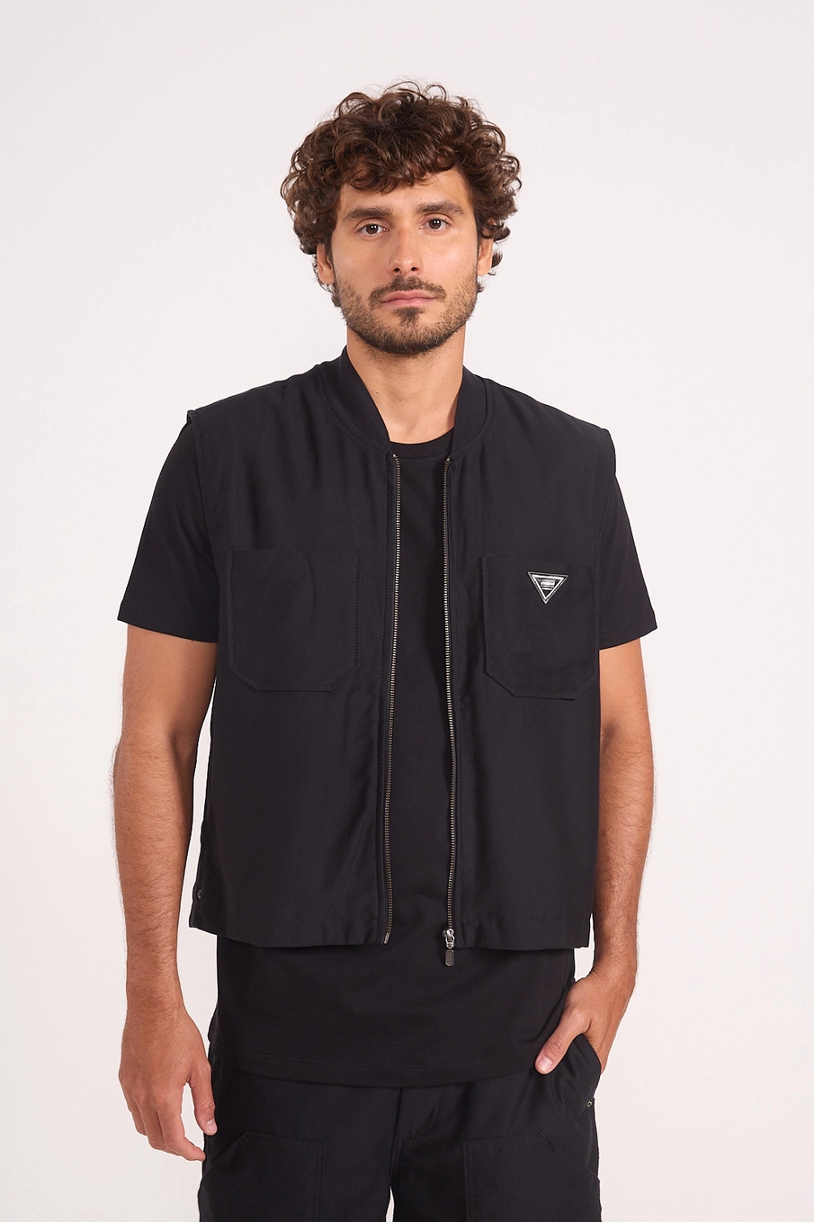 Colete Masculino Utilitário Preto