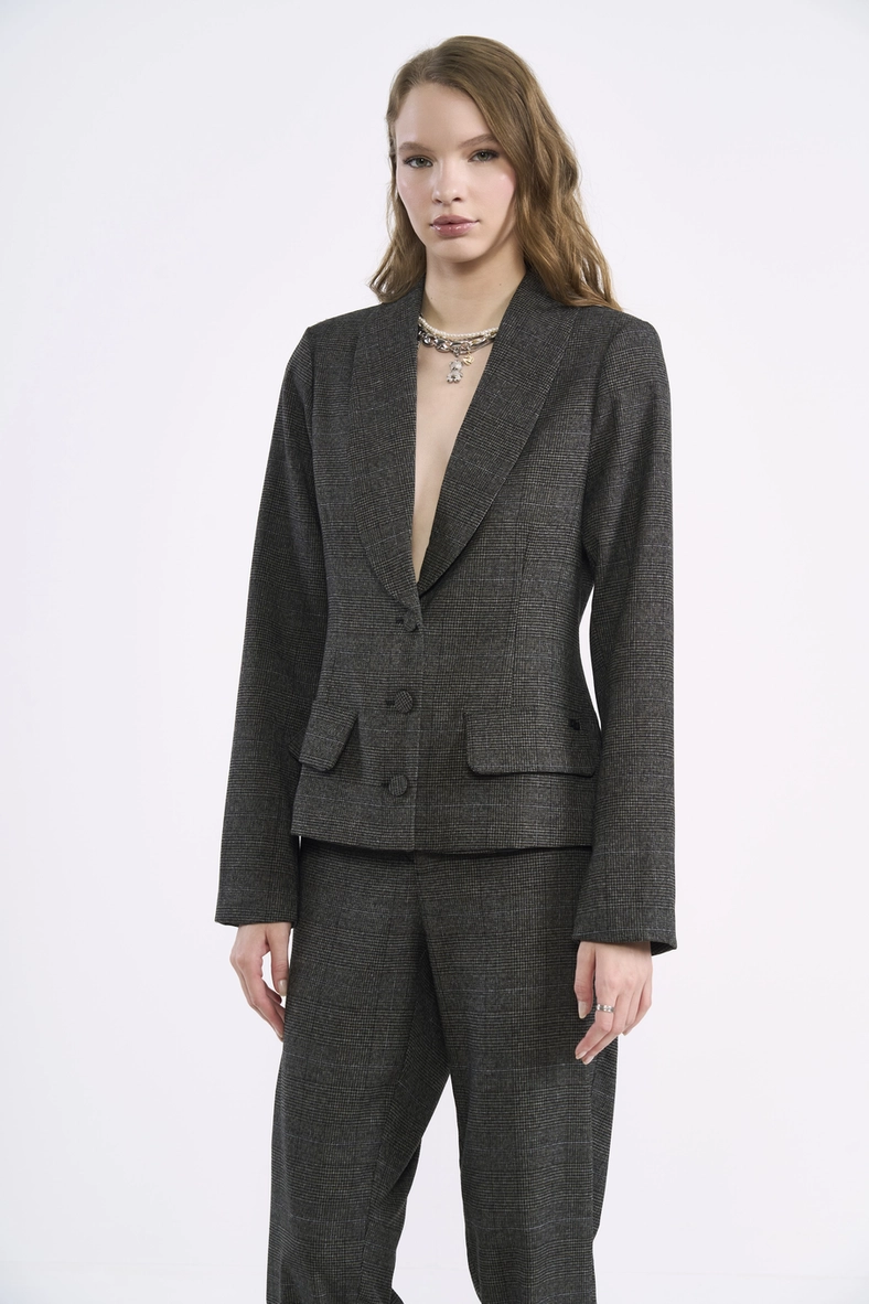 Blazer Xadrez Acinturado