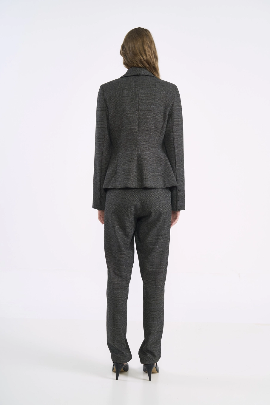 Blazer Xadrez Acinturado Estaampados