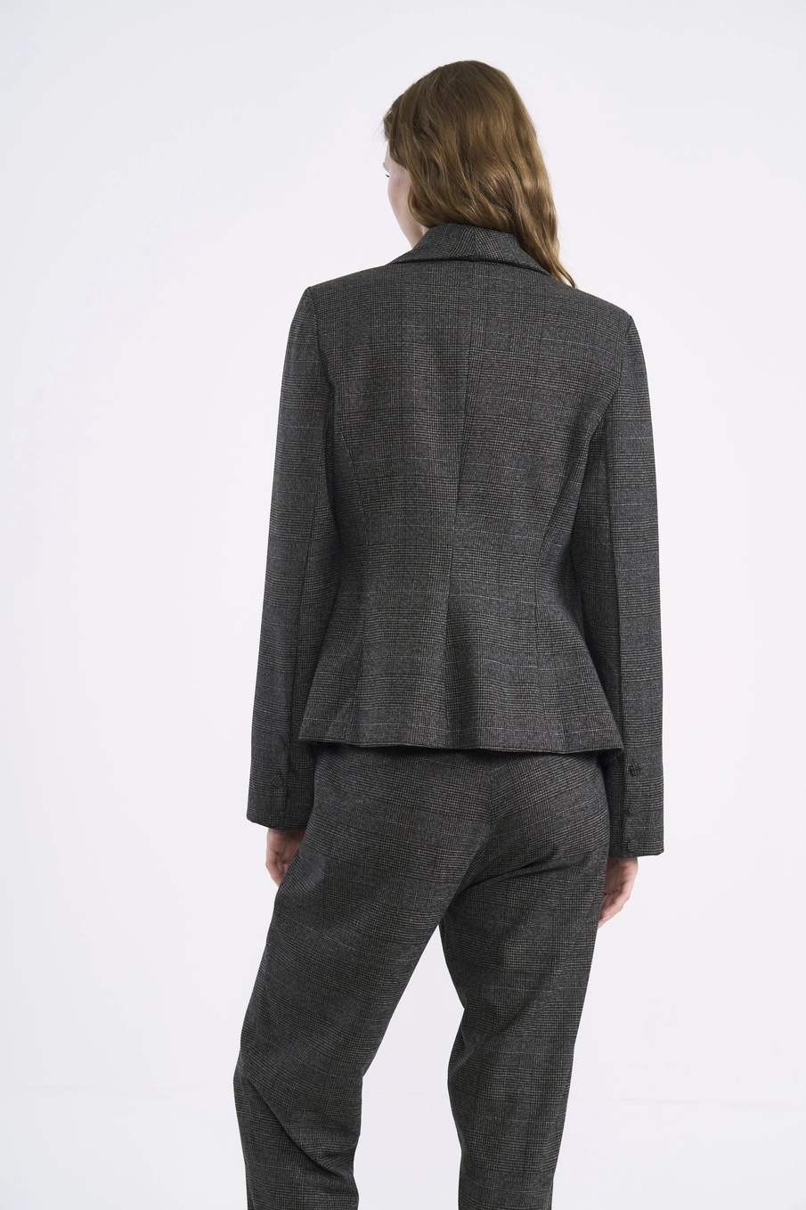 Blazer Xadrez Acinturado Estaampados
