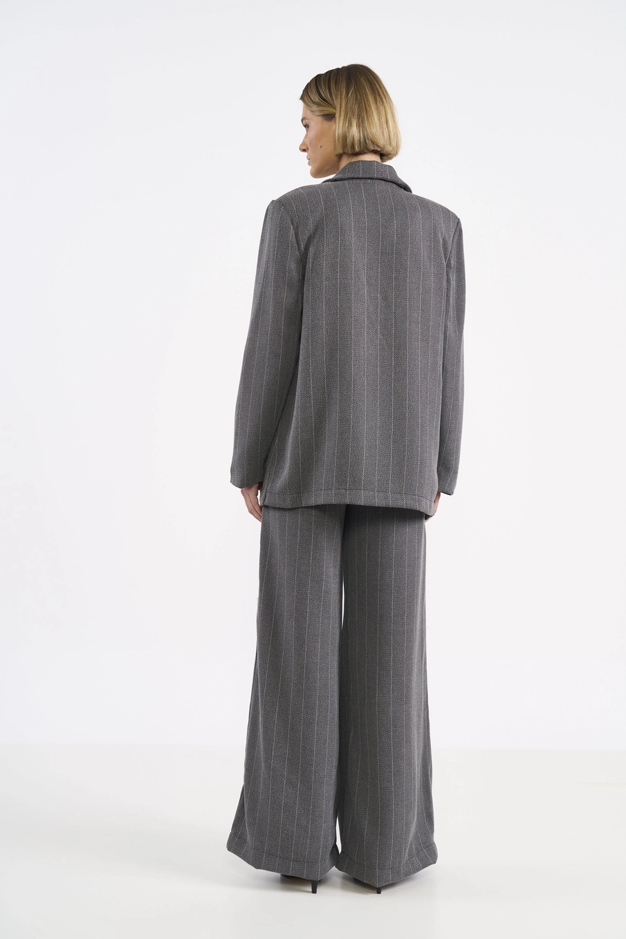 Blazer Alfaiataria Over Em Risca De Giz Estampados