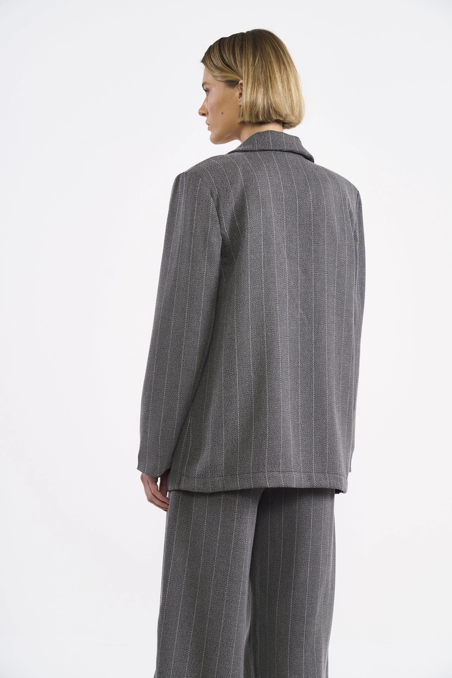 Blazer Alfaiataria Over Em Risca De Giz Estampados