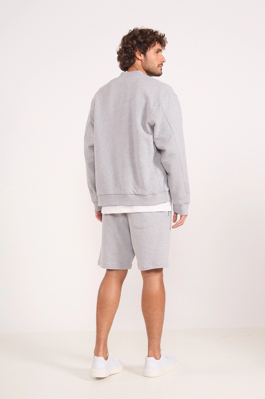 Bermuda Masculina Com Cordão Ajustável Cinza