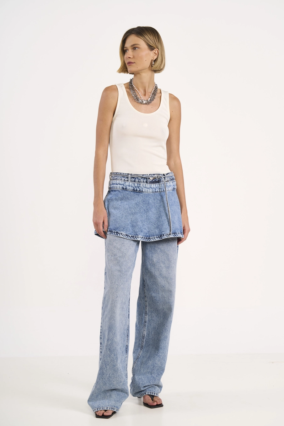 Saia Jeans Micro Índigo
