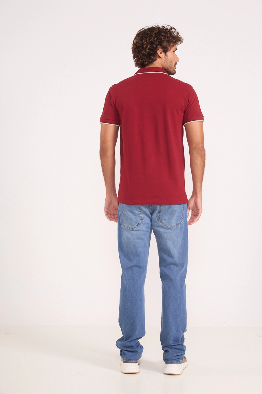 Polo Masculina Piquet Vermelho