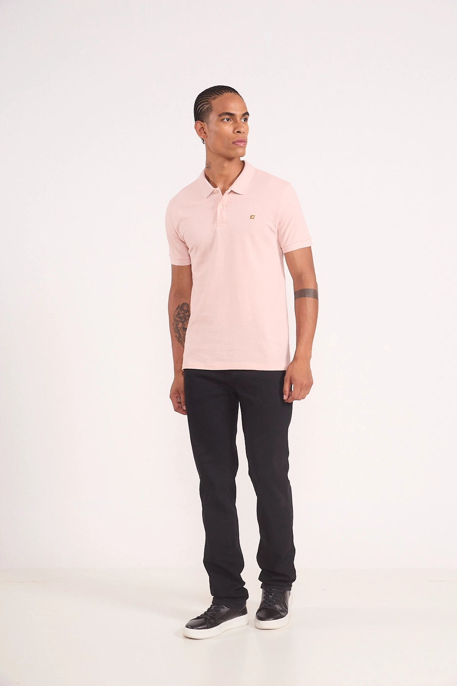 Polo Básica Slim Piquet Rosa