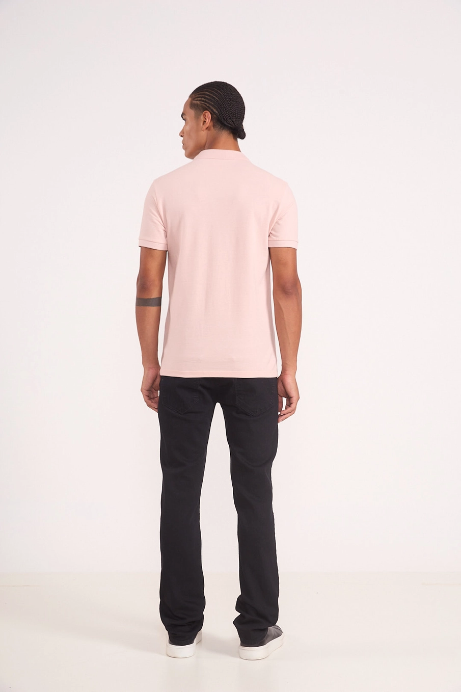 Polo Básica Slim Piquet Rosa