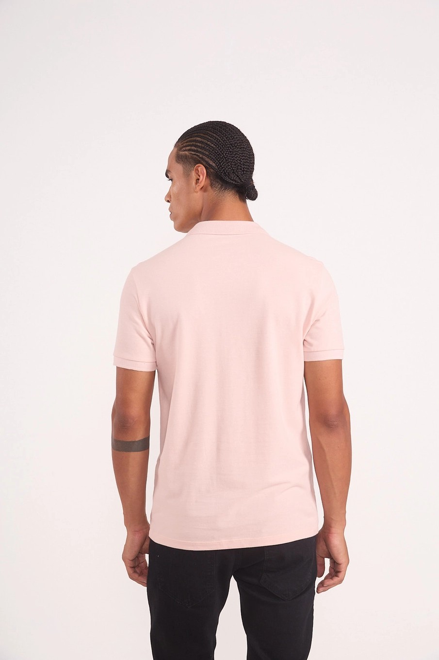Polo Básica Slim Piquet Rosa