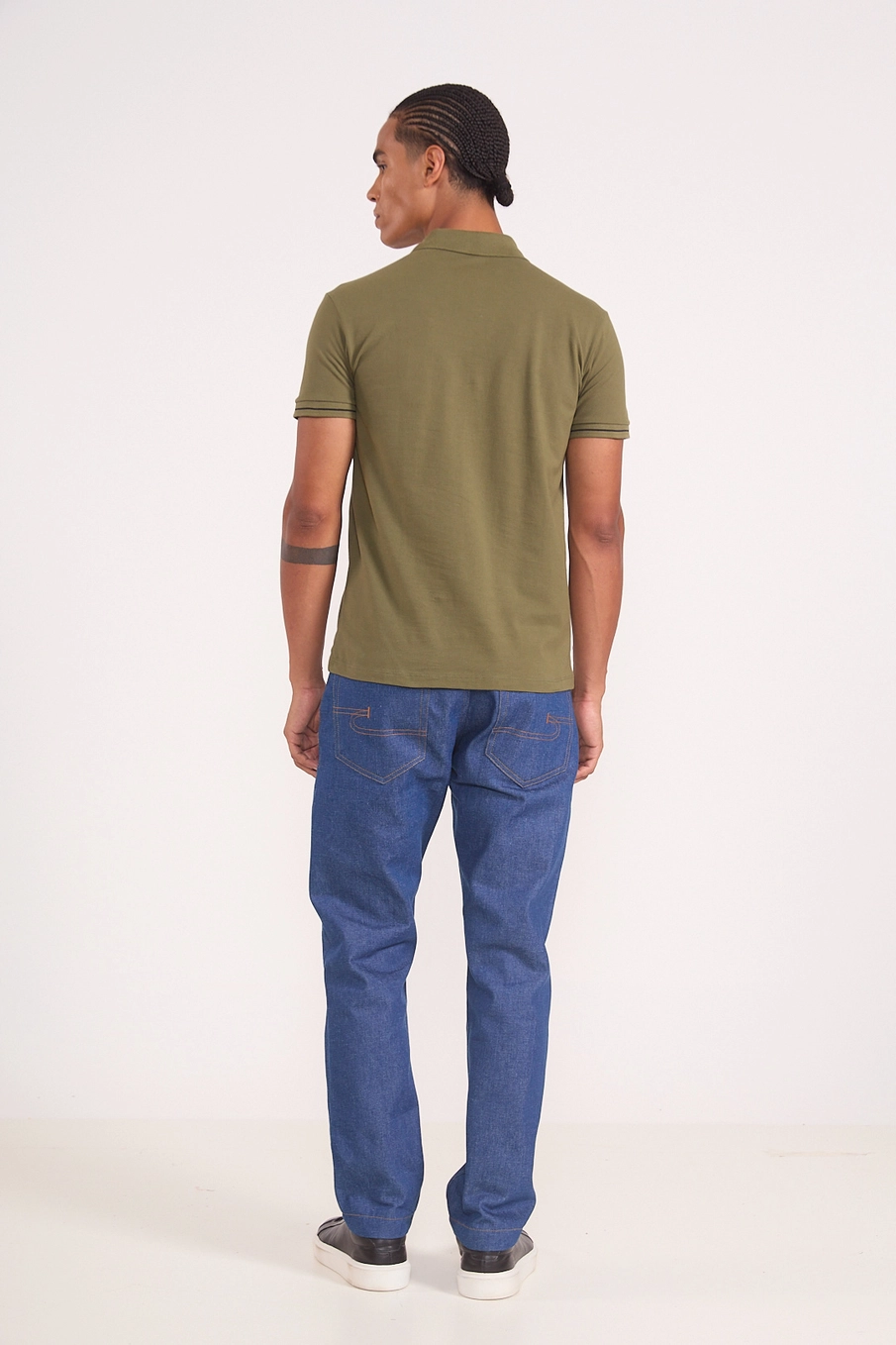 Camiseta Polo Reta Em Malha Piquet Verde