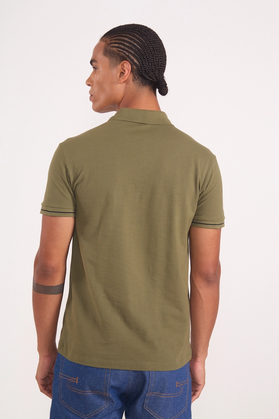 Camiseta Polo Reta Em Malha Piquet Verde