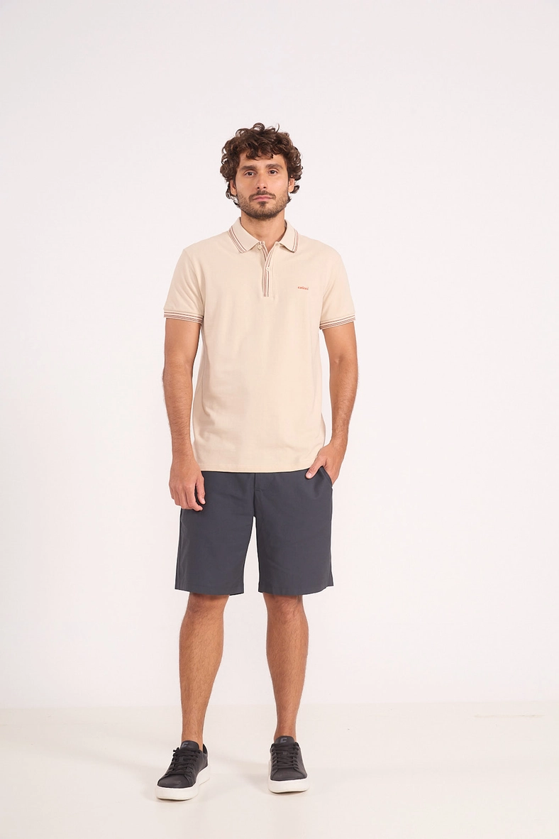 Polo Masculina Friso Duplo