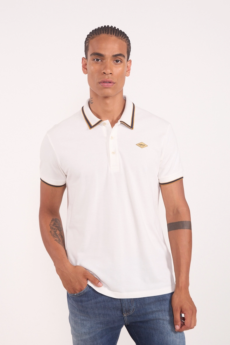 Polo De Algodão Com Frisos