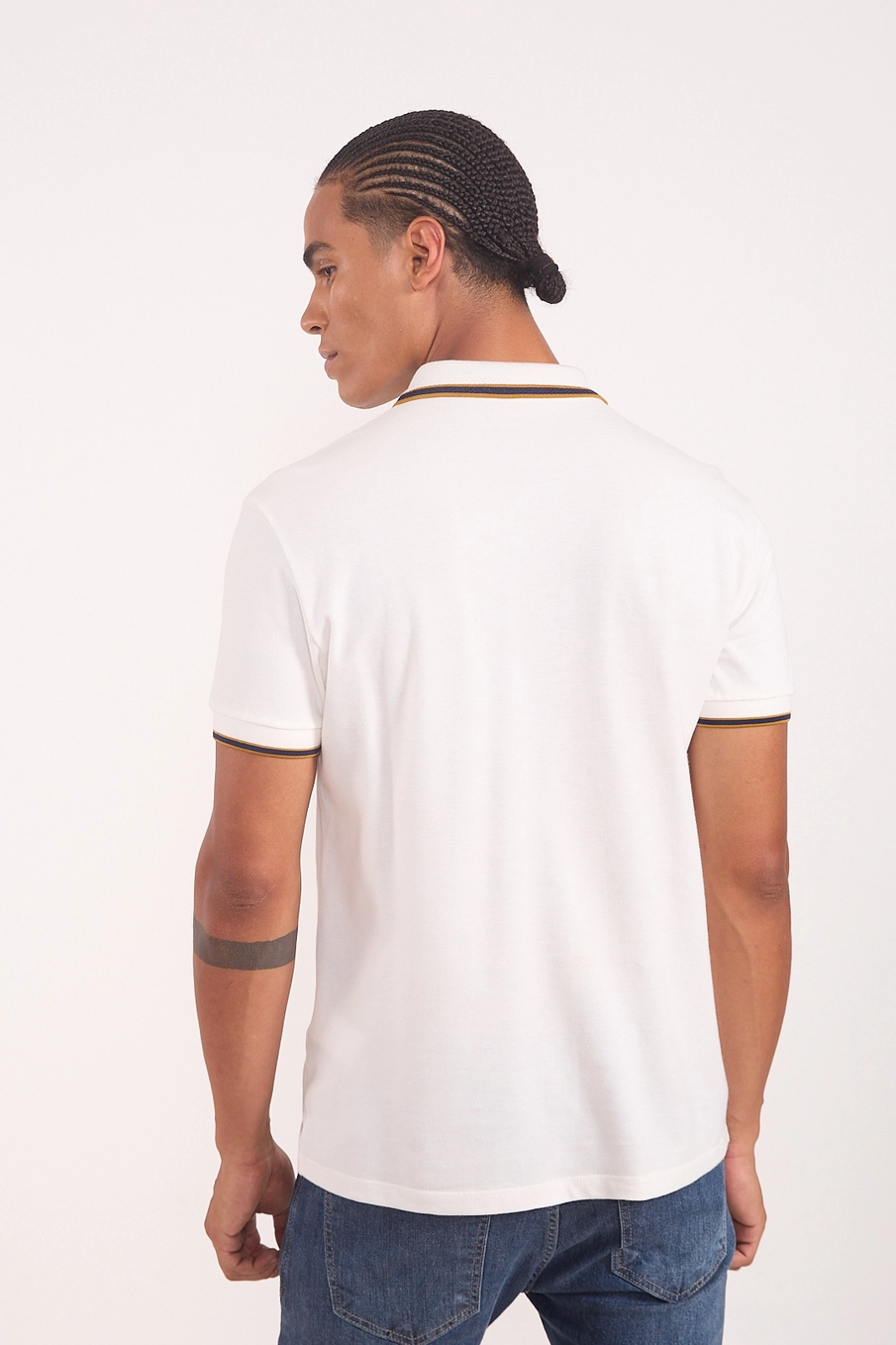 Polo De Algodão Com Frisos Off Shell