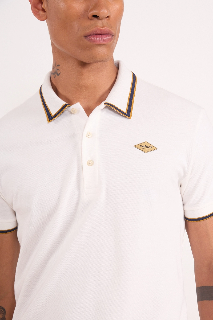 Polo De Algodão Com Frisos Off Shell