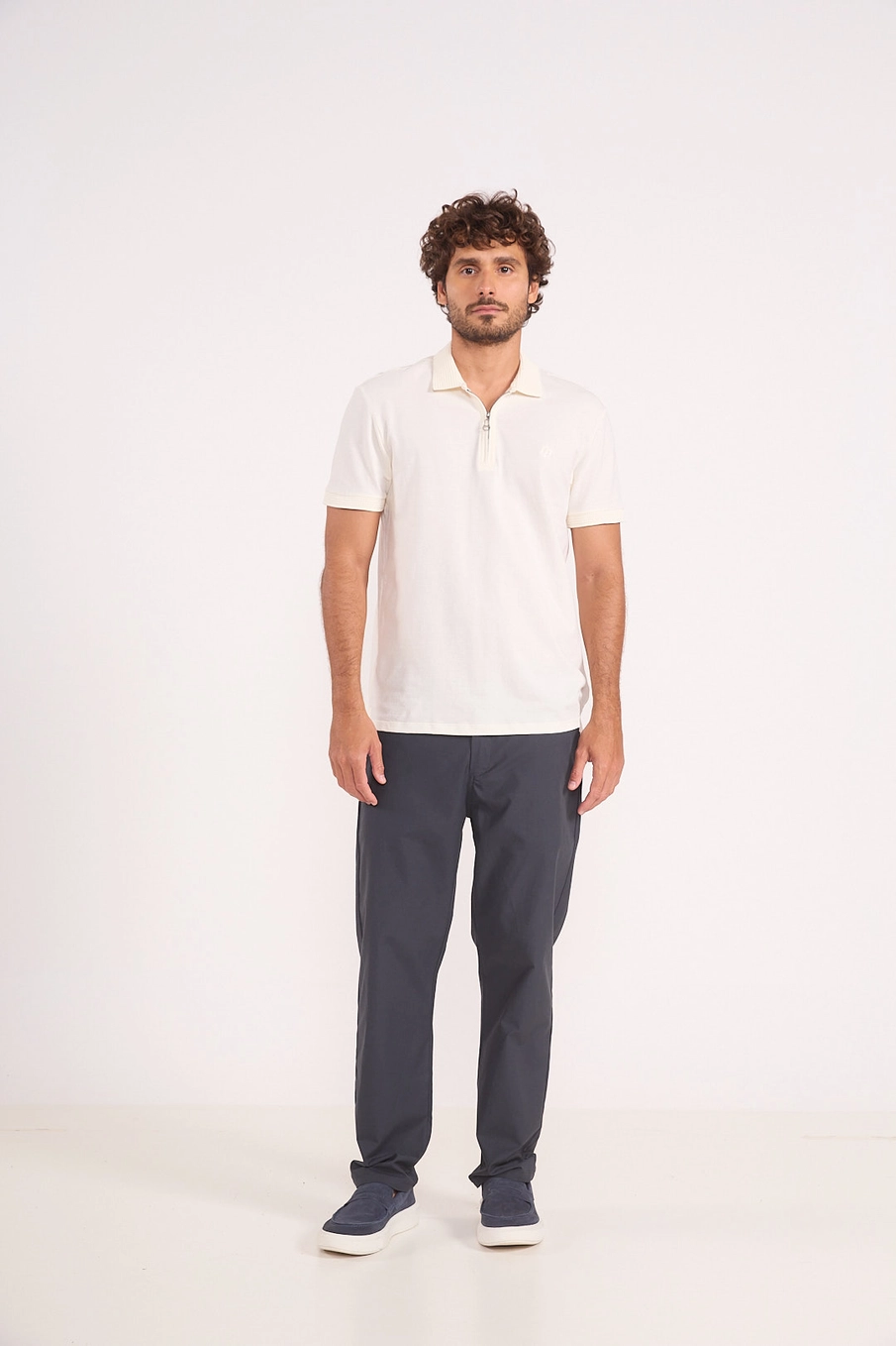 Polo Masculina Zíper Off Shell