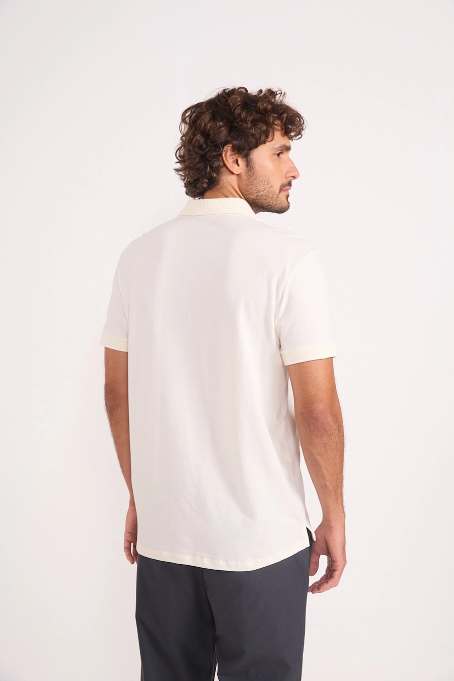Polo Masculina Zíper Off Shell