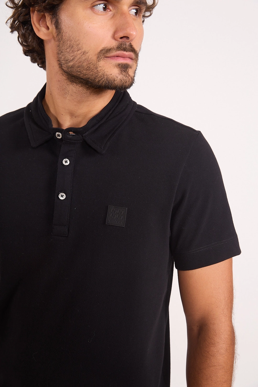 Polo Básica Piquet Logo Preto