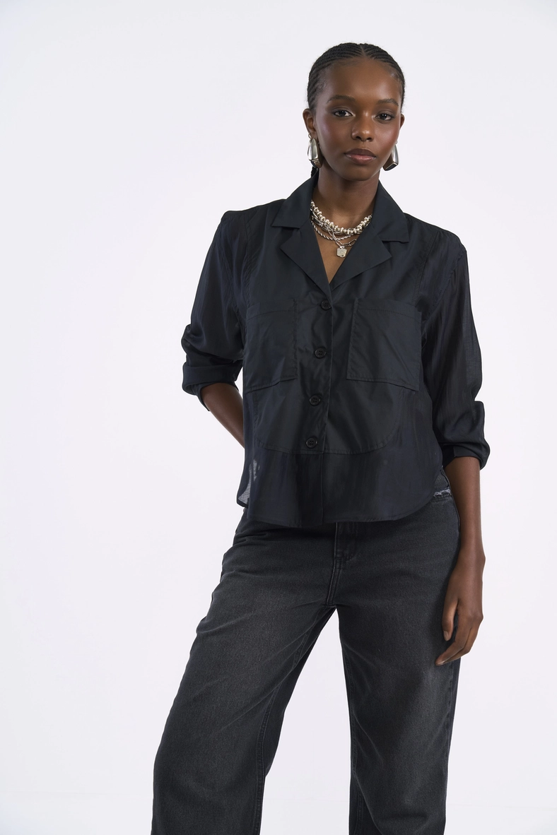 Camisa Feminina Oversized Em Liocel