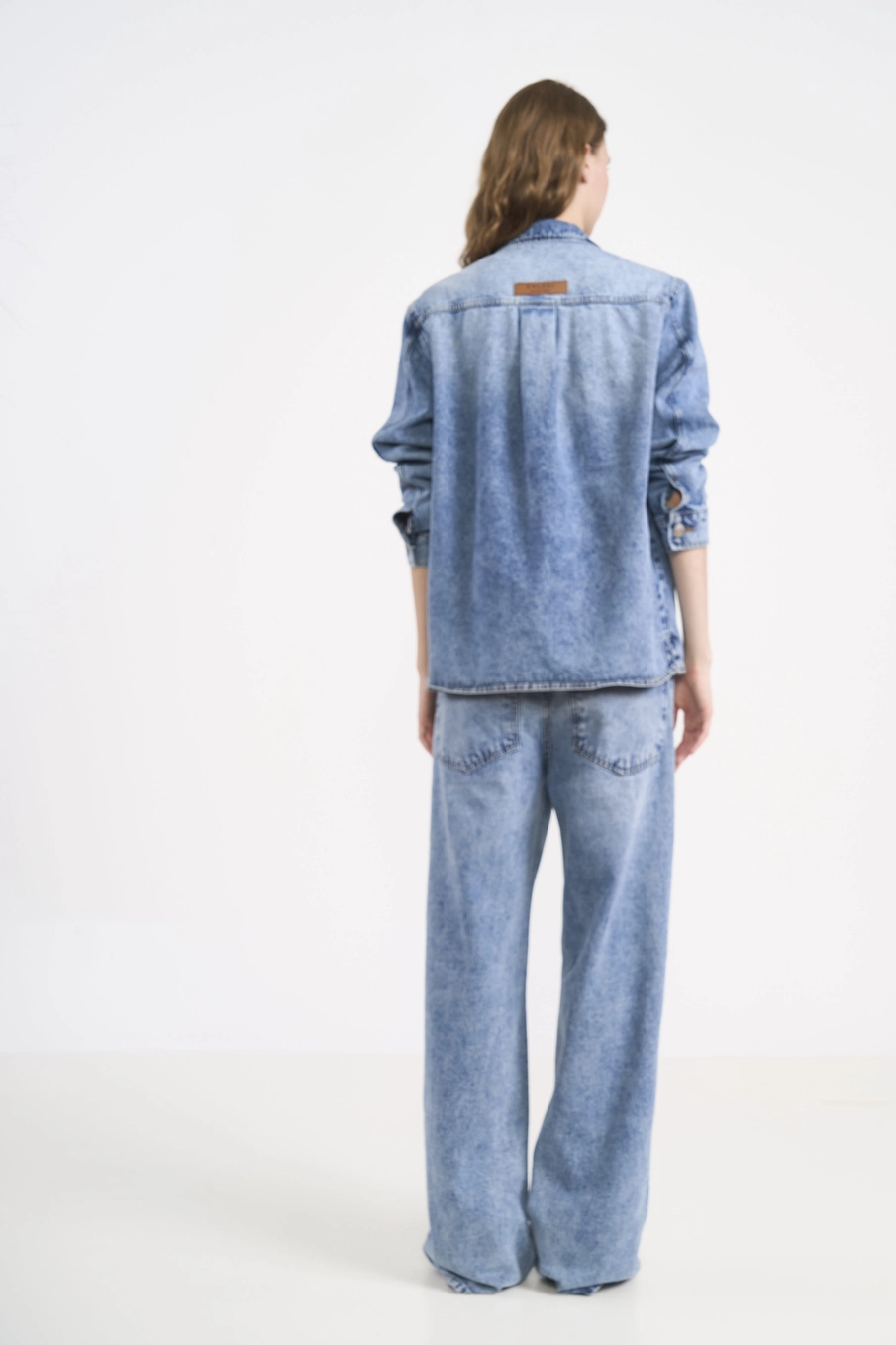 Camisa Feminina Jeans Oversized Índigo