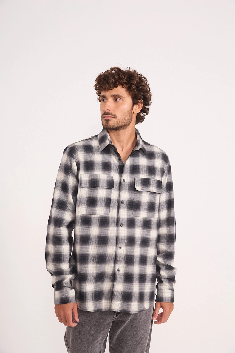 Camisa Xadrez Em Algodão