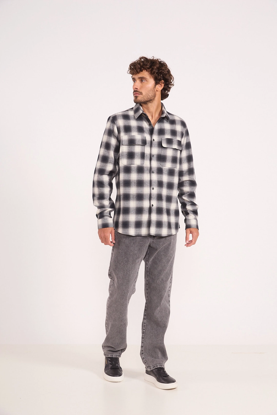 Camisa Xadrez Em Algodão Estampados