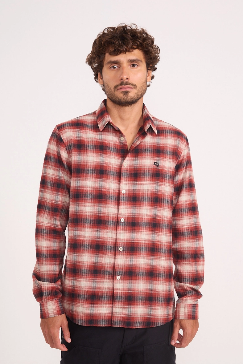 Camisa Masculina Xadrez Manga Longa