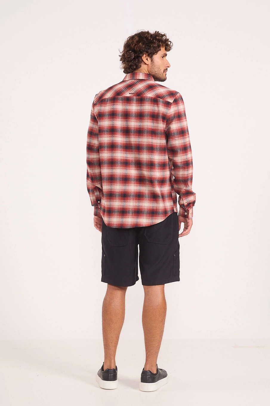 Camisa Masculina Xadrez Manga Longa Estampados