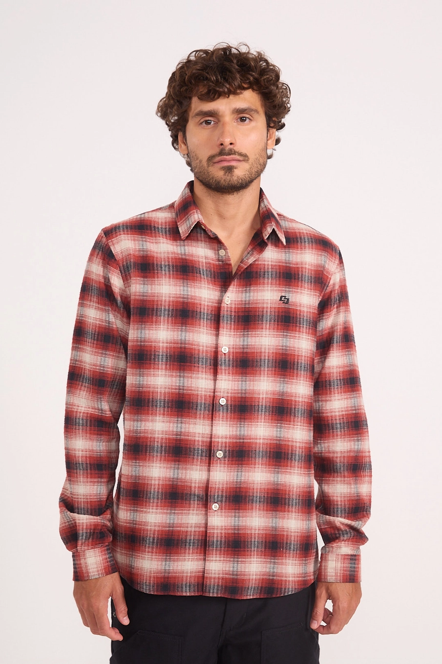 Camisa Masculina Xadrez Manga Longa Estampados