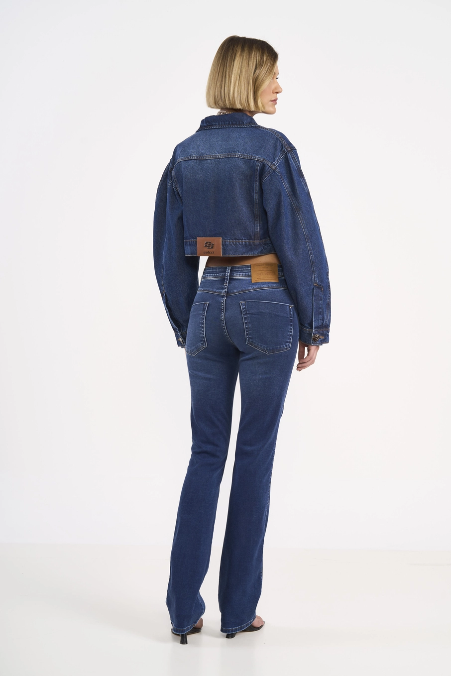 Jaqueta Jeans Cropped Balloon Índigo