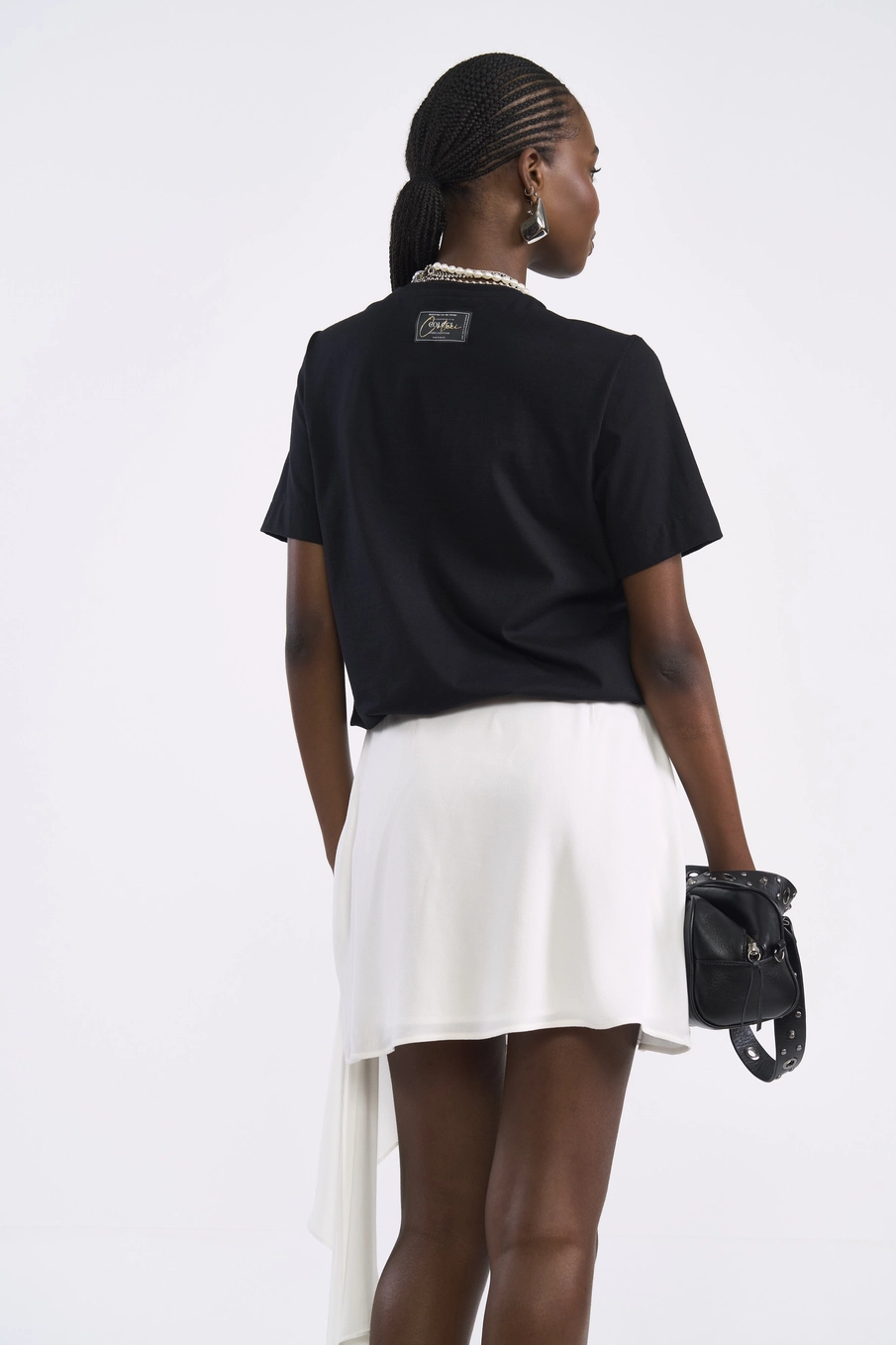 Camiseta Feminina Com Nó Frontal Preto