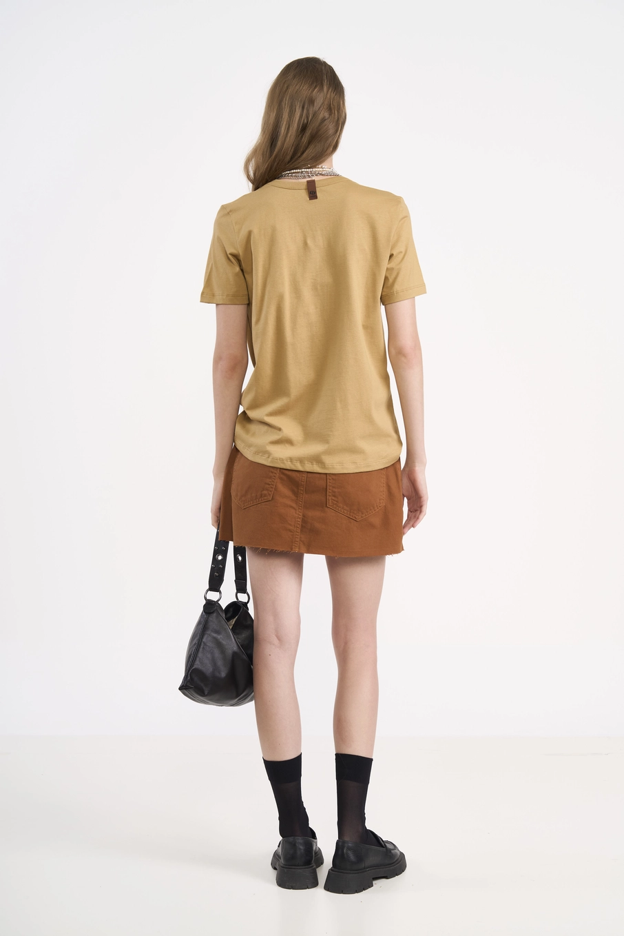 Camiseta Básica Estampa C Duplo Bege Soybean