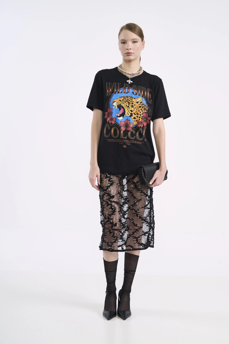 Camiseta Oversized Style Estampada Preto