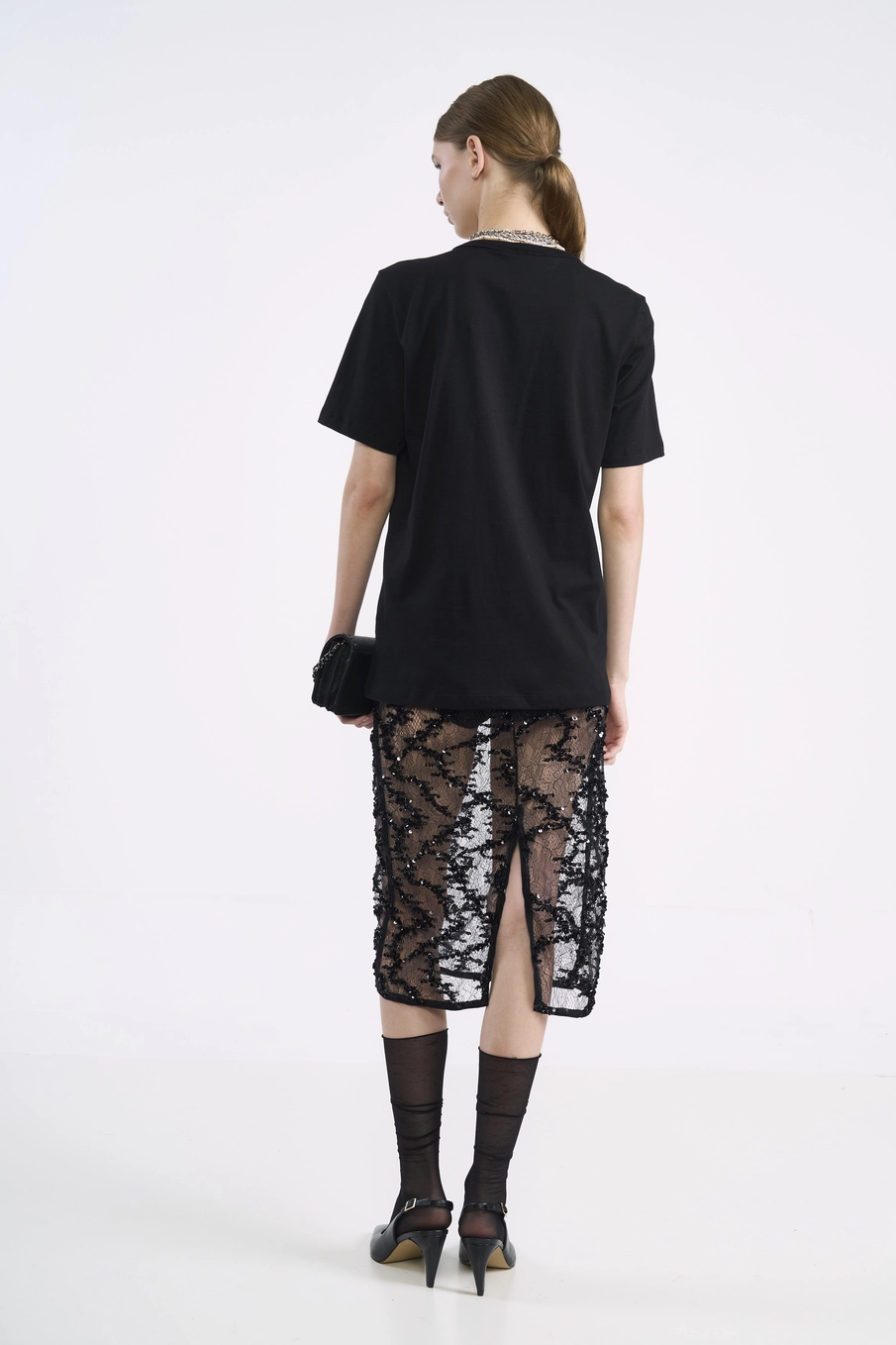Camiseta Oversized Style Estampada Preto