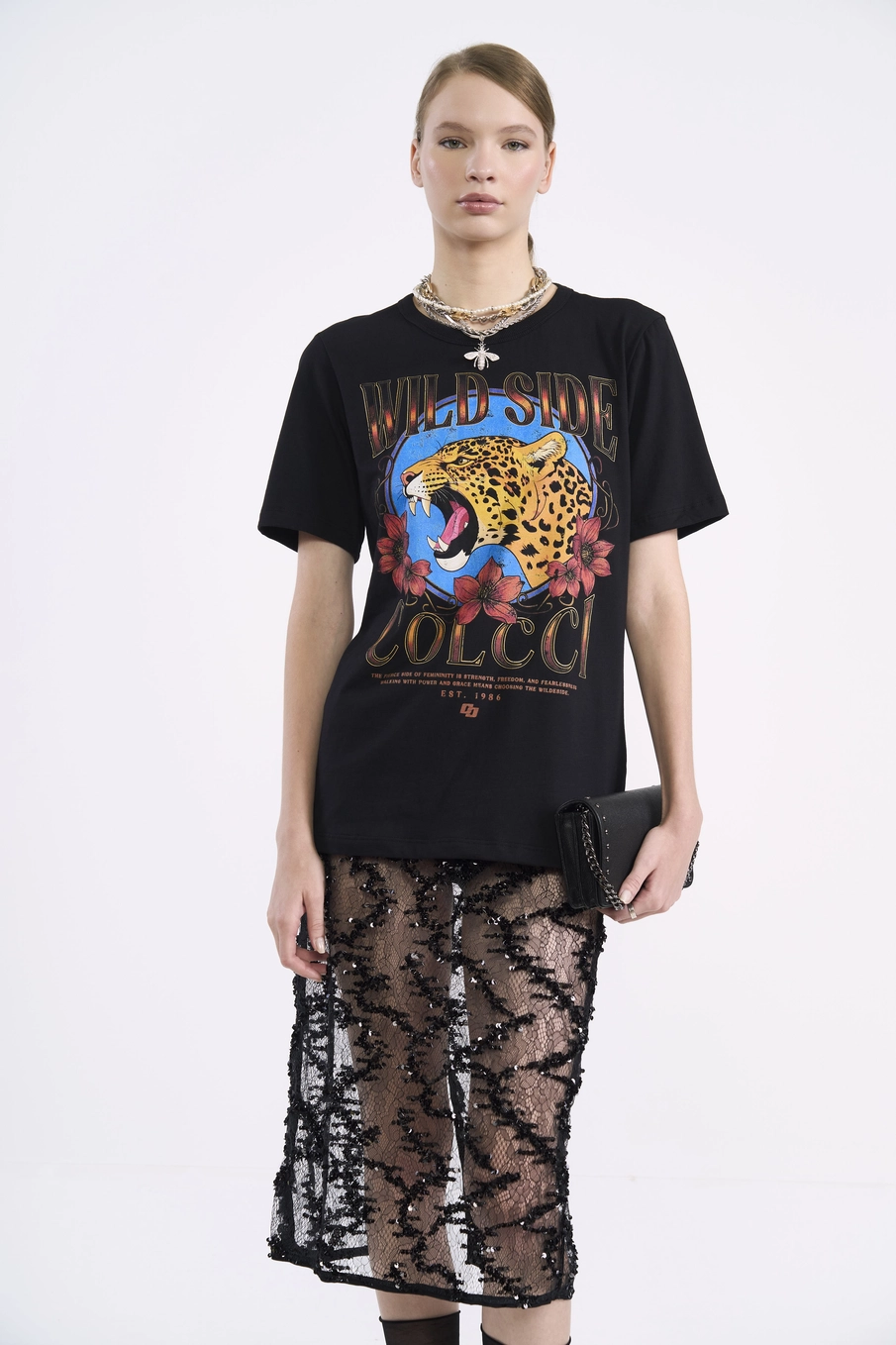 Camiseta Oversized Style Estampada Preto