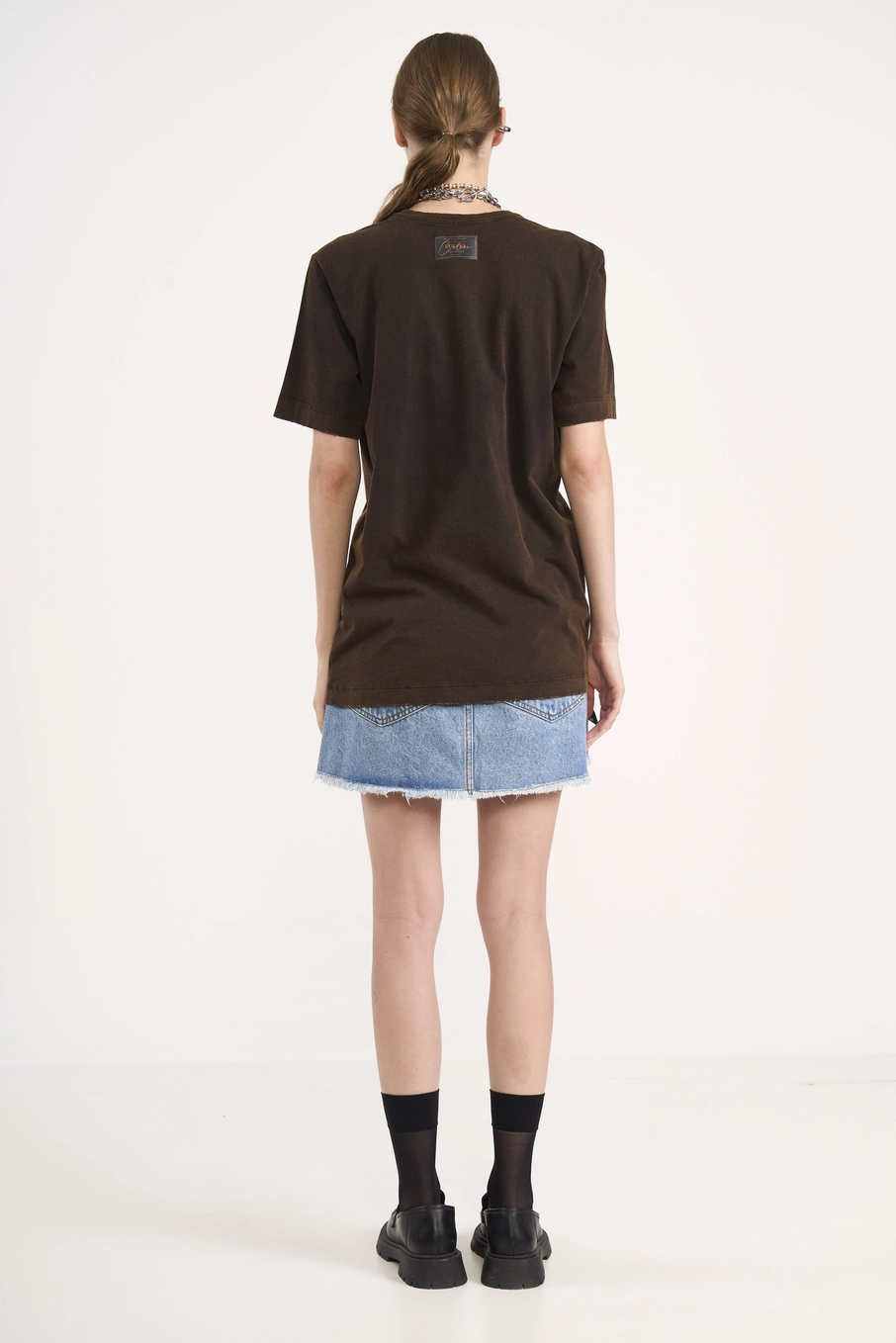 Camiseta Feminina Oversized Estampa Preto