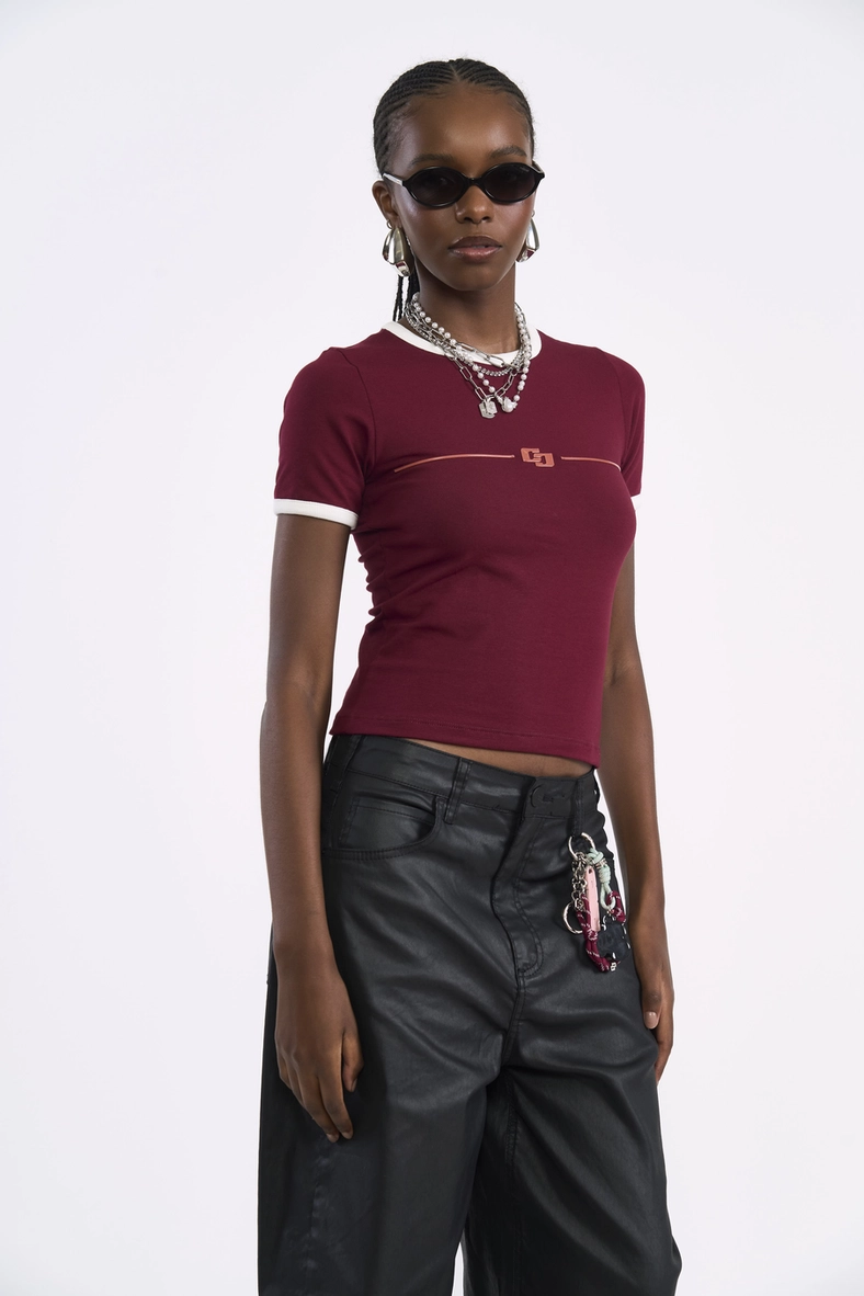 Camiseta Casual Slim Logo Detail