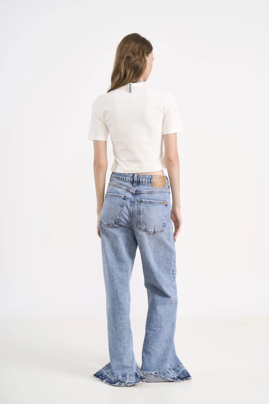 Camiseta Feminina Cropped Brasil Core Off Shell
