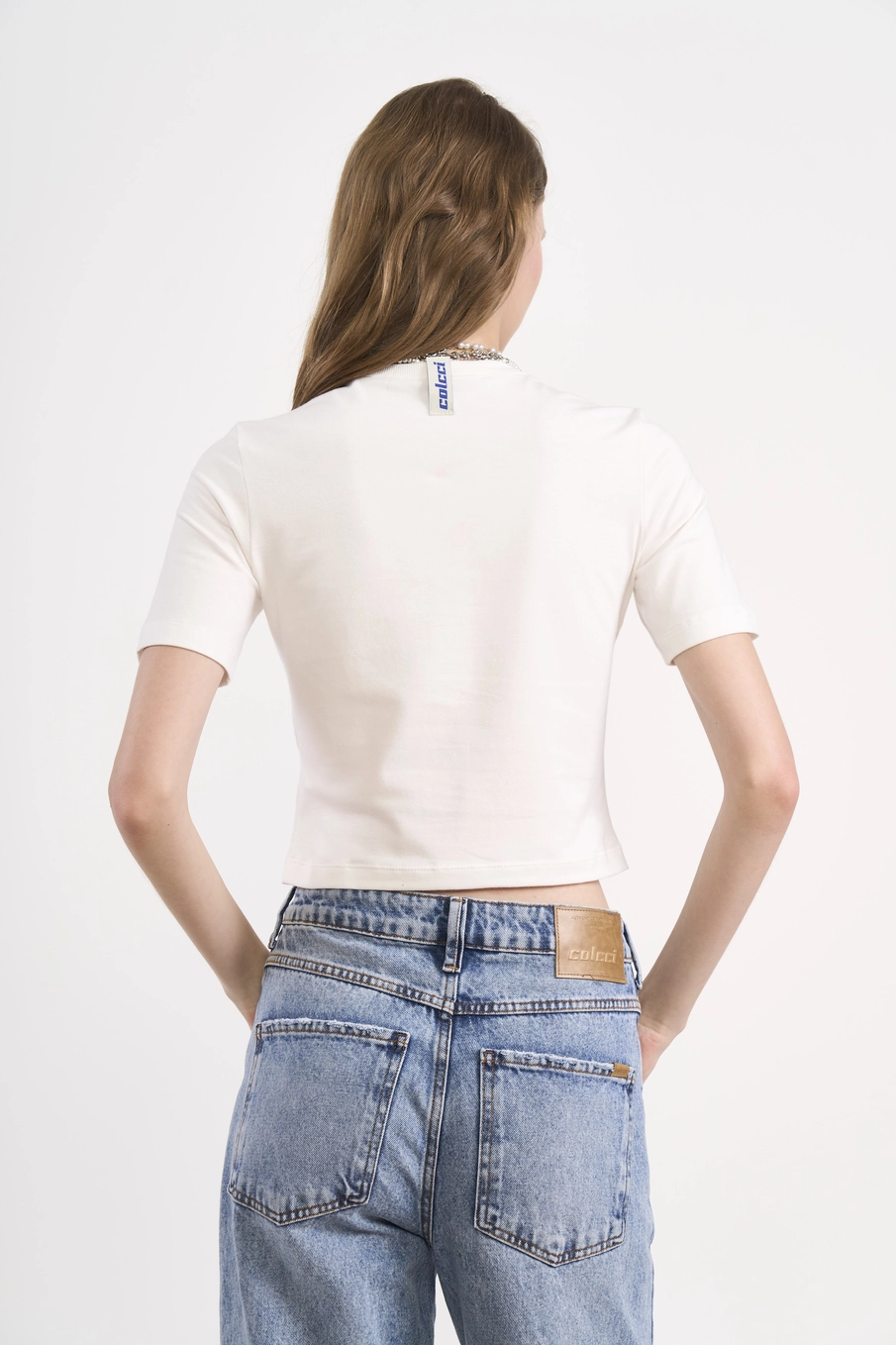 Camiseta Feminina Cropped Brasil Core Off Shell