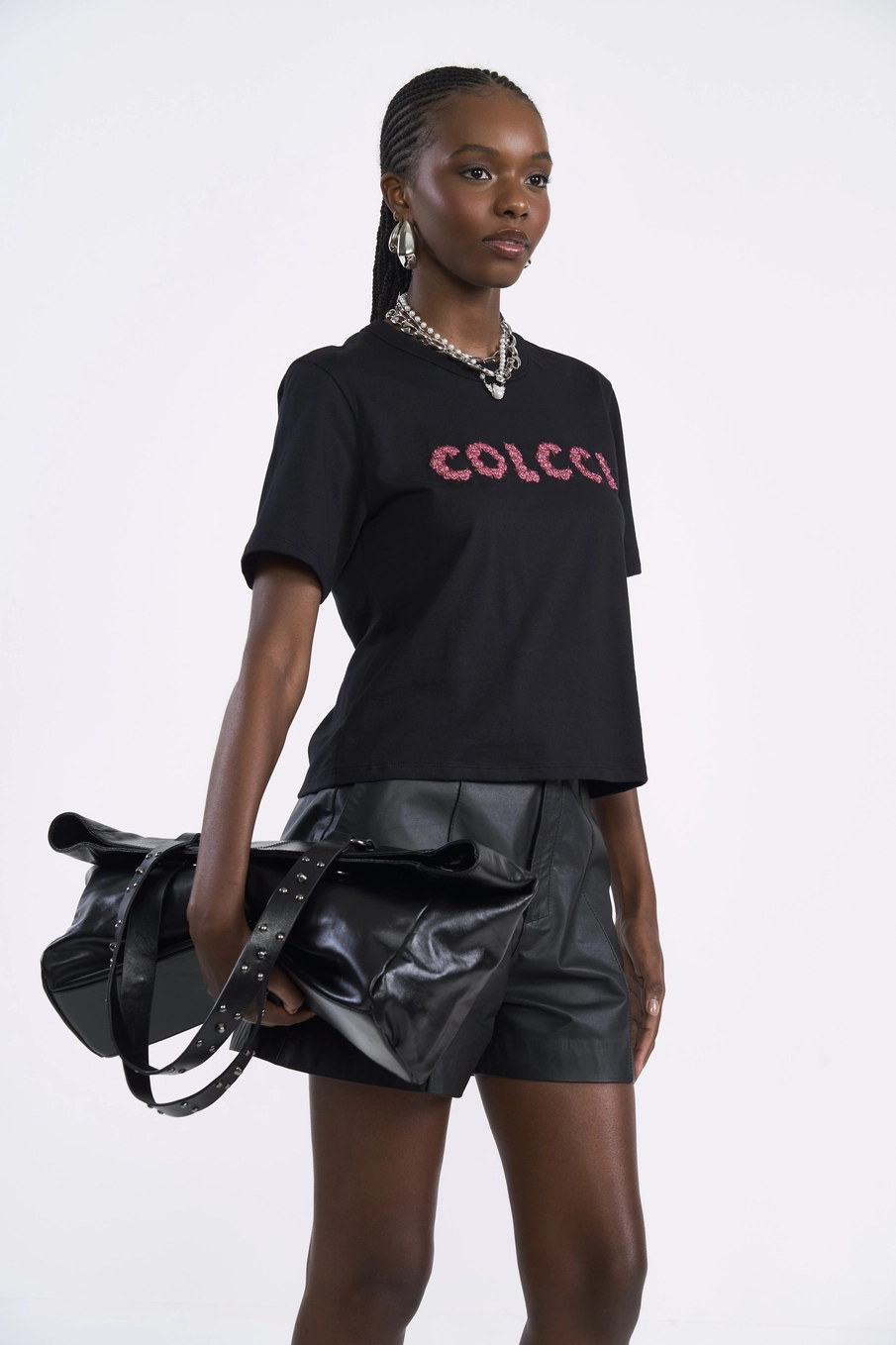 Camiseta Manga Curta Com Lettering Preto