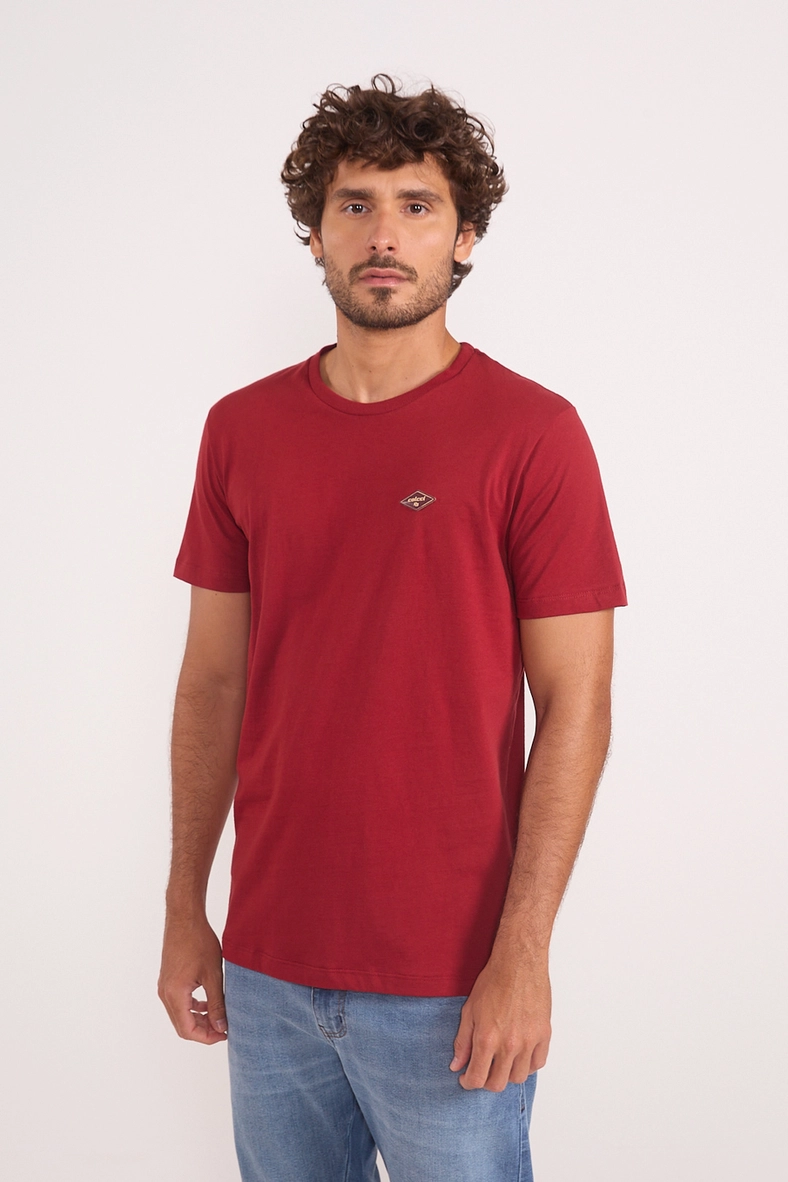 Camiseta Clássica Com Logo Aplicado