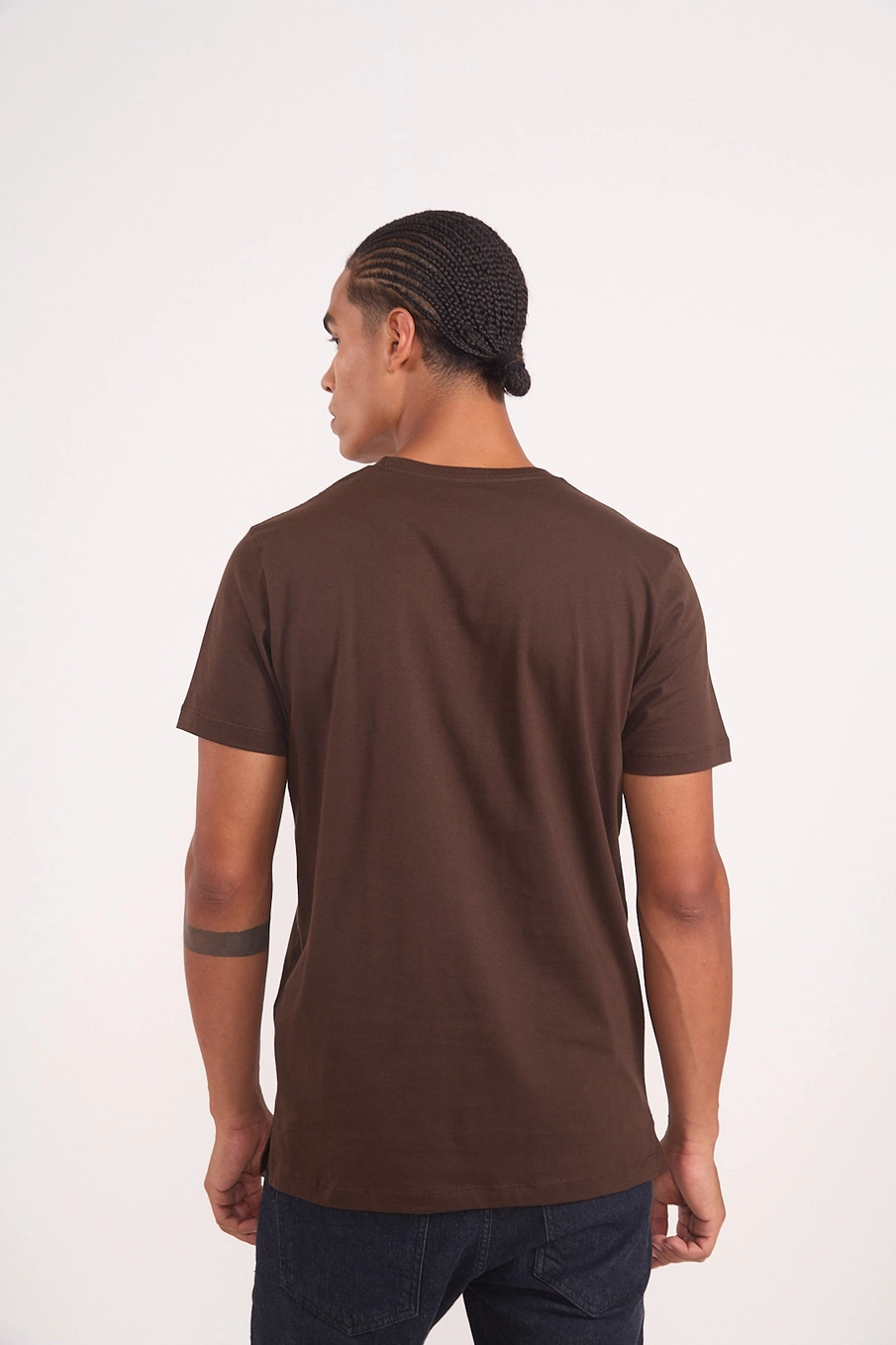 Camiseta Masculina Básica Marrom Coconut