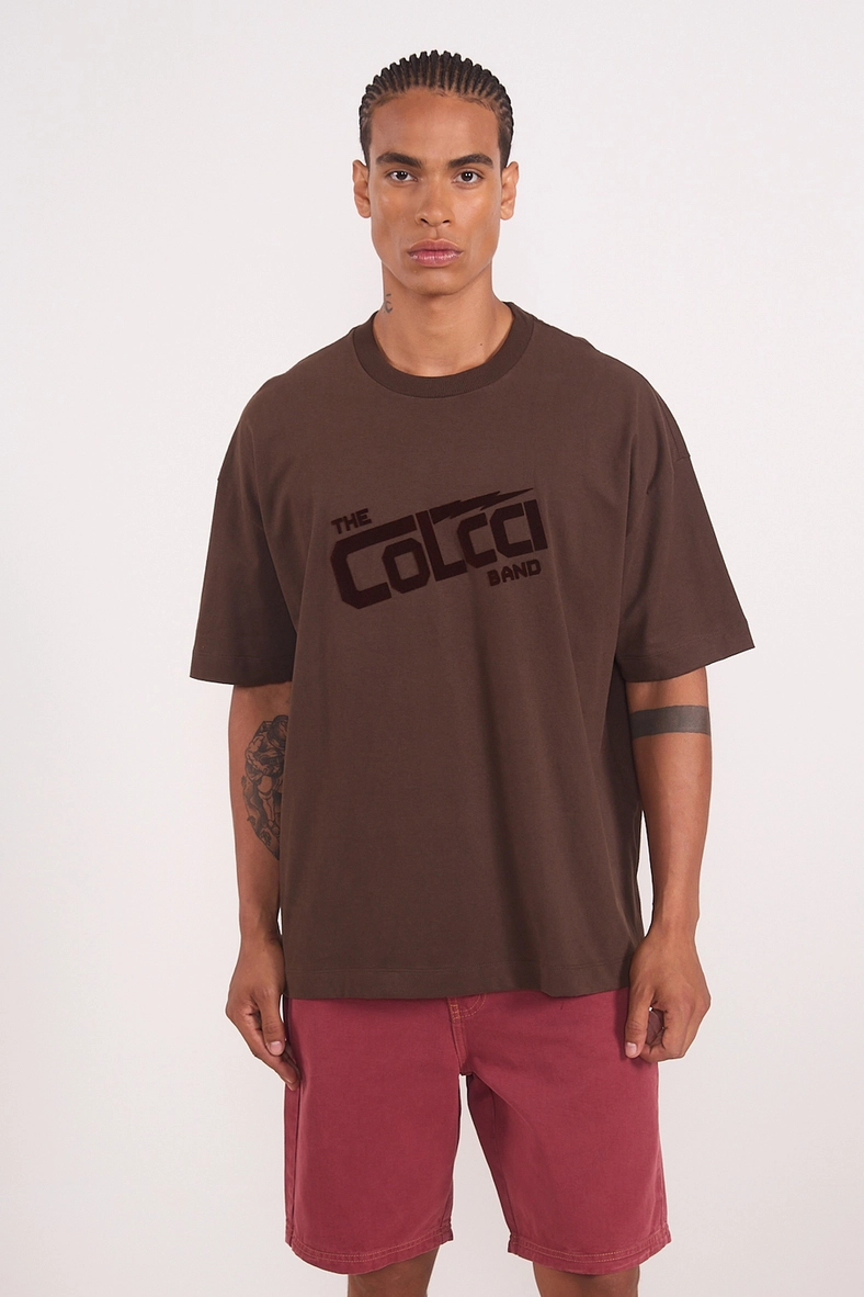 Camiseta Oversized Estampa Lettering Frontal