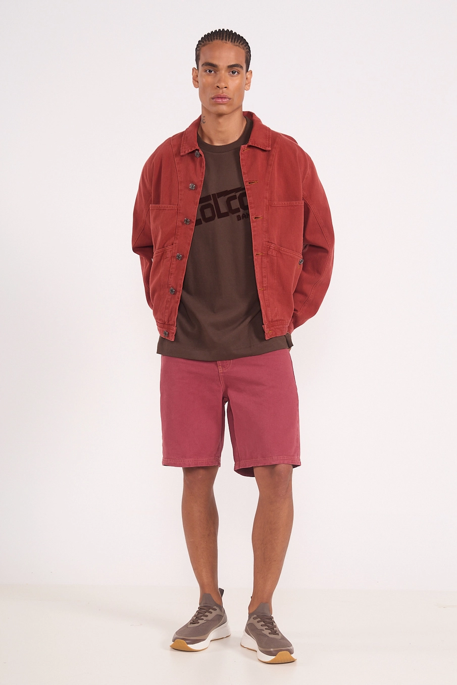 Camiseta Oversized Estampa Lettering Frontal Marrom Coconut
