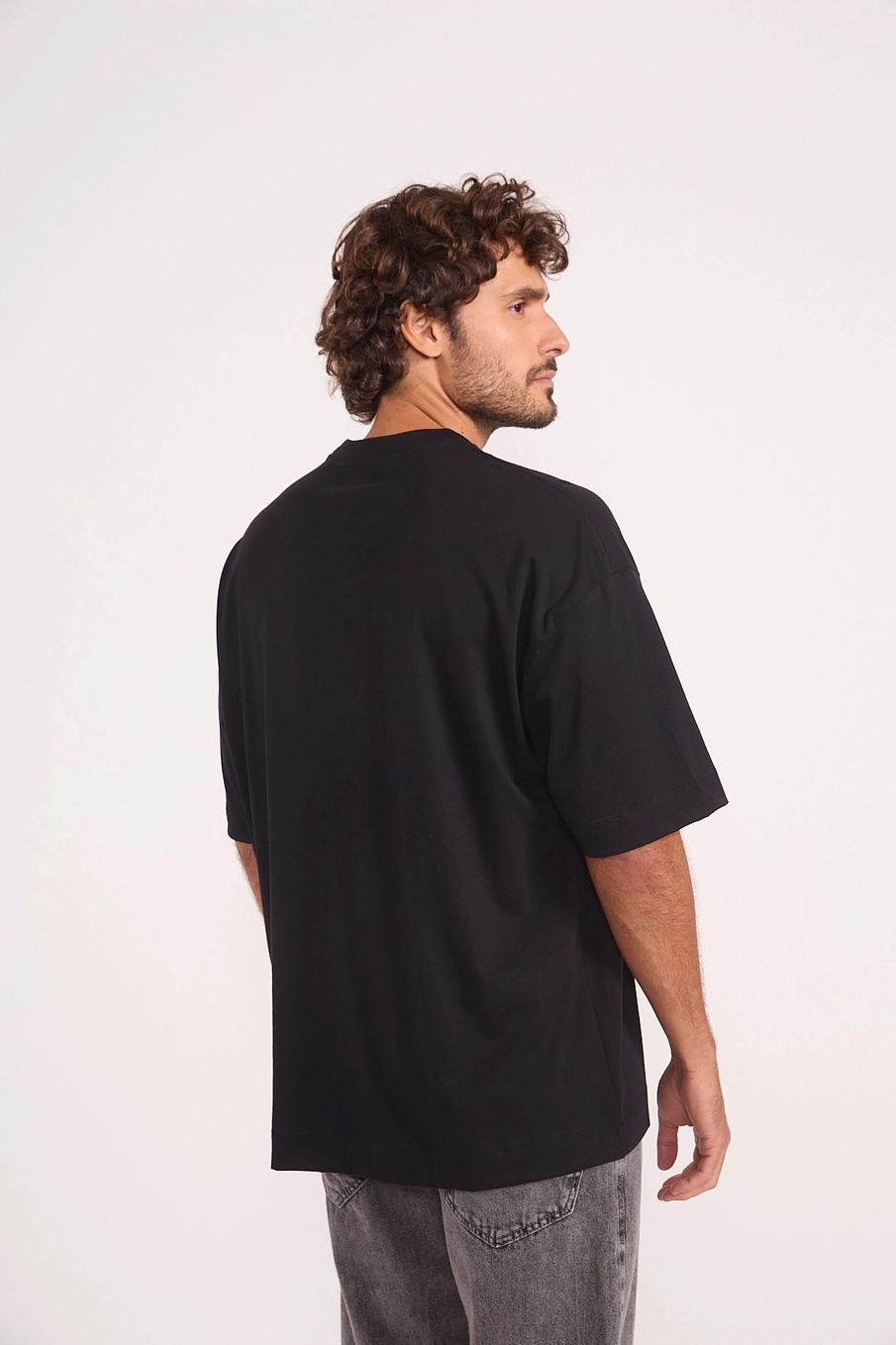 Camiseta Masculina Oversized Básica Preto
