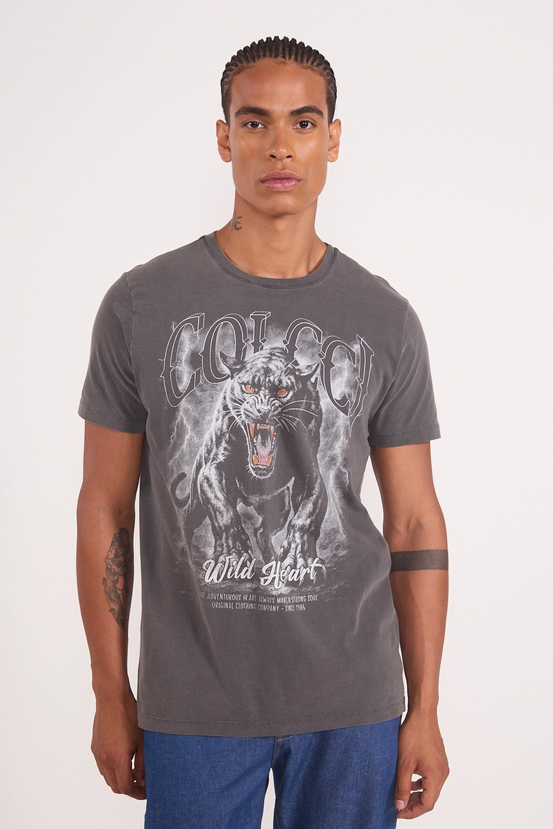 Camiseta Masculina Estampa Wild Heart